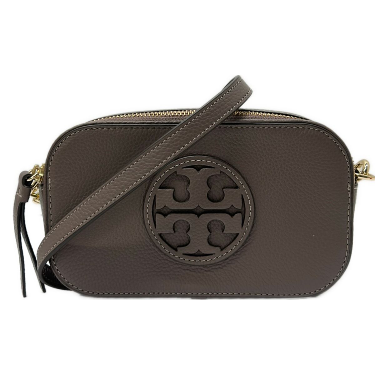 TORY BURCH(トリーバーチ) ショルダーバッグ - グレー ストラップ着脱可 レザー