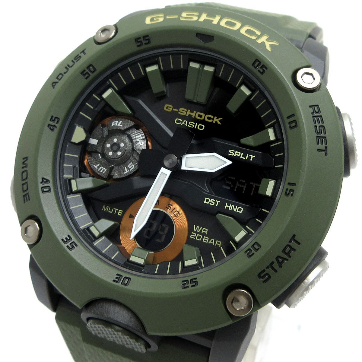 カシオ CASIO G-SHOCK Gショック メンズ GA2000シリーズ デジアナ カーキ GA-2000 時計 GA-2000-3AJF クォーツ 稼動品