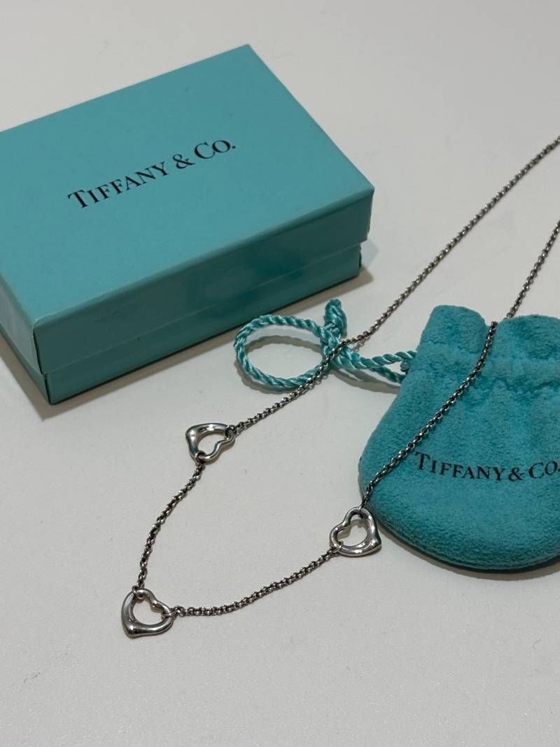 Tiffany & Co. ティファニー スリー トリプル オープンハート エルサ ペレッティ ネックレス シルバー 925