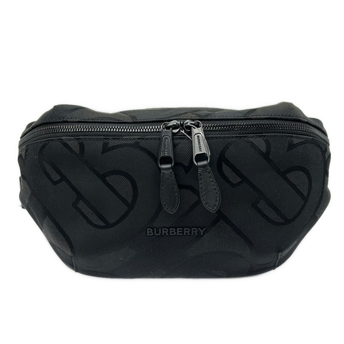 BURBERRY/Burberry(バーバリー) ワンショルダーバッグ TB モノグラム ジャガード ベルトバッグ 8043707 黒×ダークグレー