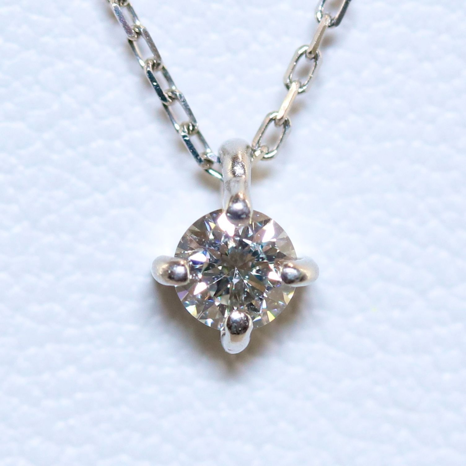 美品 エテ ブライト 0.10ct プラチナ ネックレス ete/24-1185S