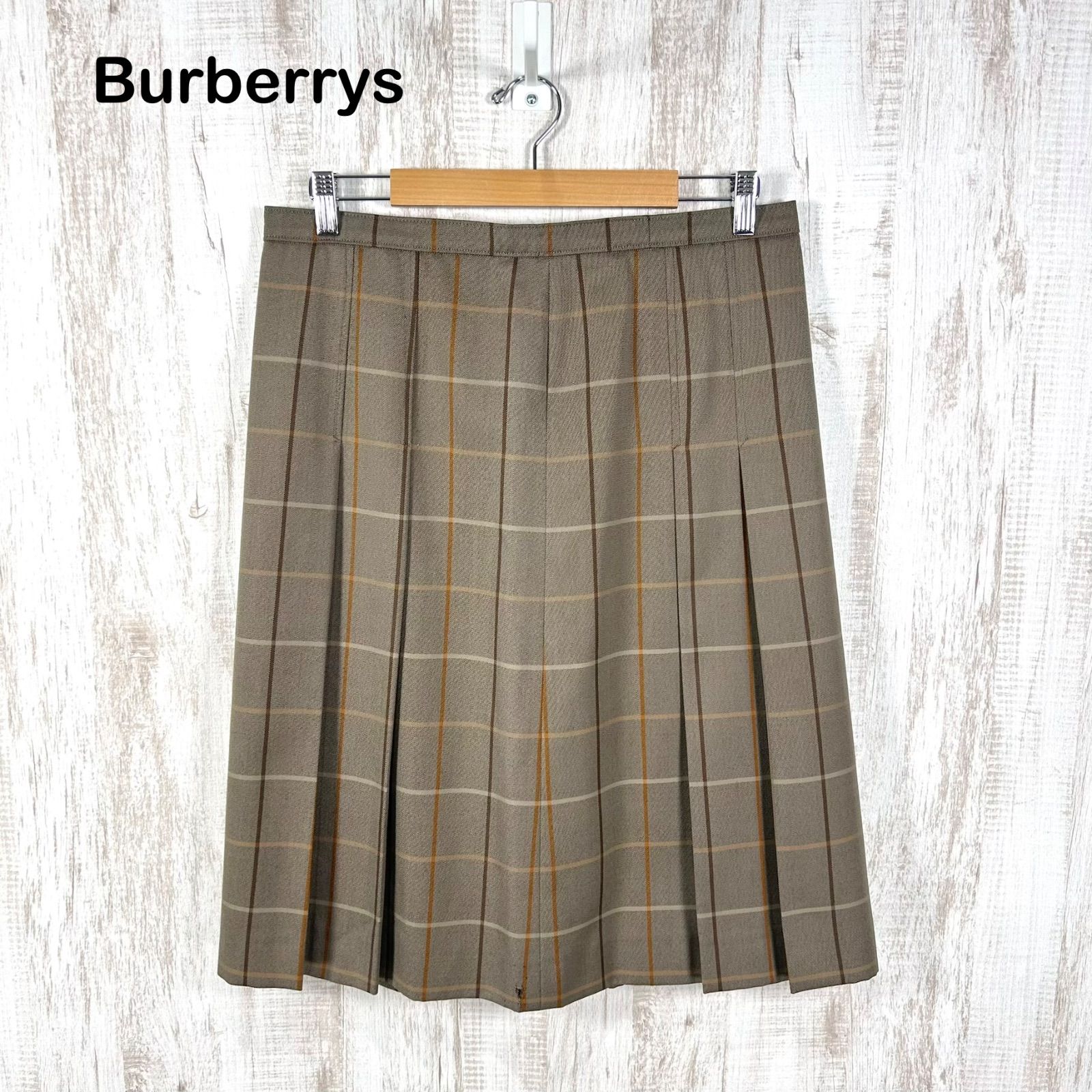 90s Burberrys ヴィンテージ バーバリーズ チェック ウール プリーツ