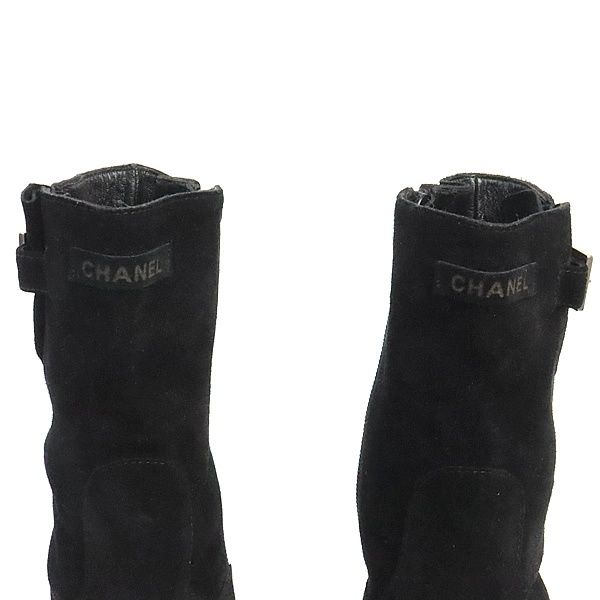 広尾店】 美品 シャネル CHANEL スエードショートブーツ サイズ約24cm