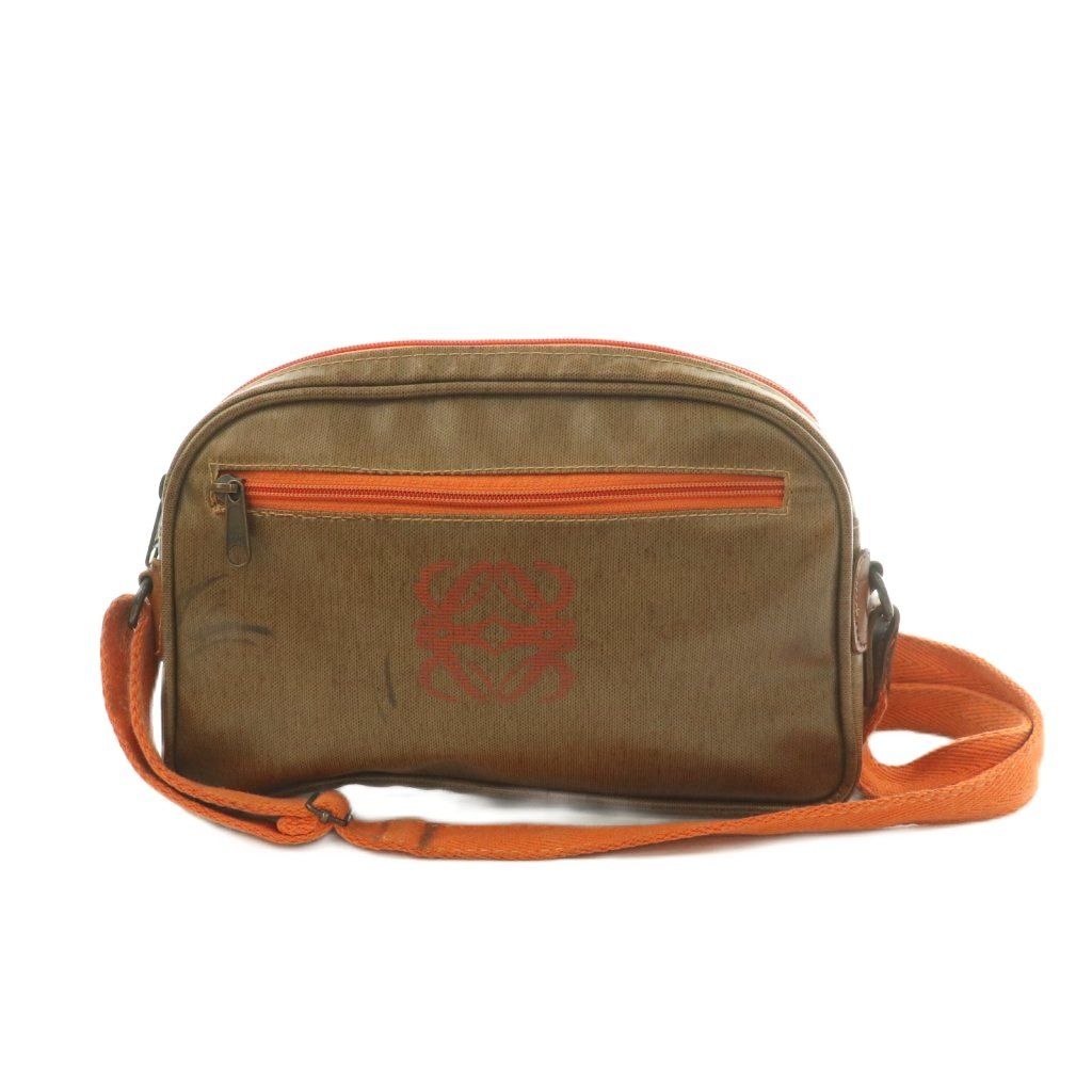 ロエベ LOEWE ショルダーバッグ PVC 茶 ブラウン /MI ■OH ■GY17