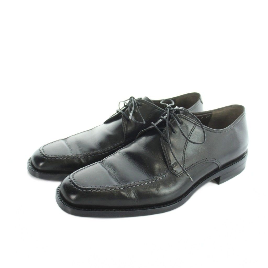サルヴァトーレフェラガモ Salvatore Ferragamo ビジネスシューズ レザー スクエアトゥ ロゴ 7 25.5cm 黒 ブラック ■GY18 /MQ
