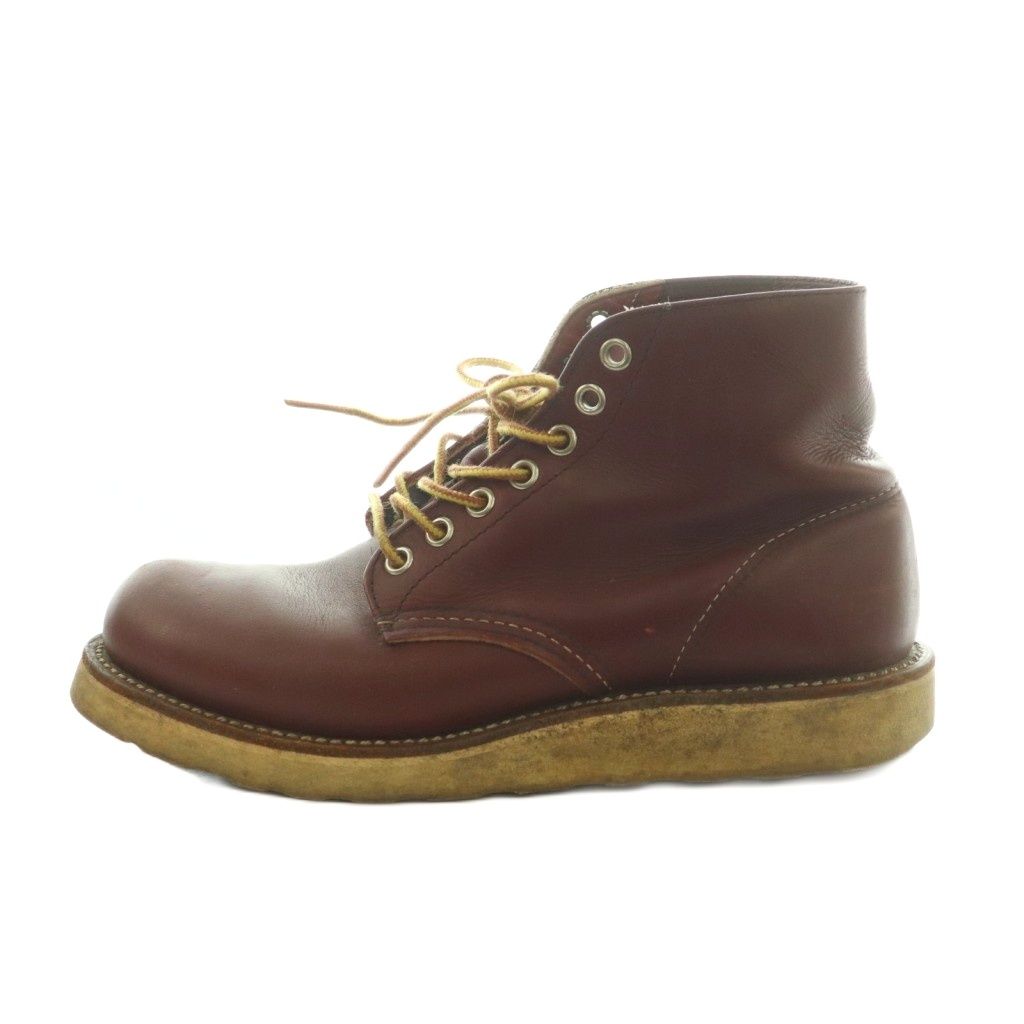 レッドウィング REDWING ショートブーツ プレーントゥ レザー 6 24.0cm 茶 ブラウン /MI ■GY18