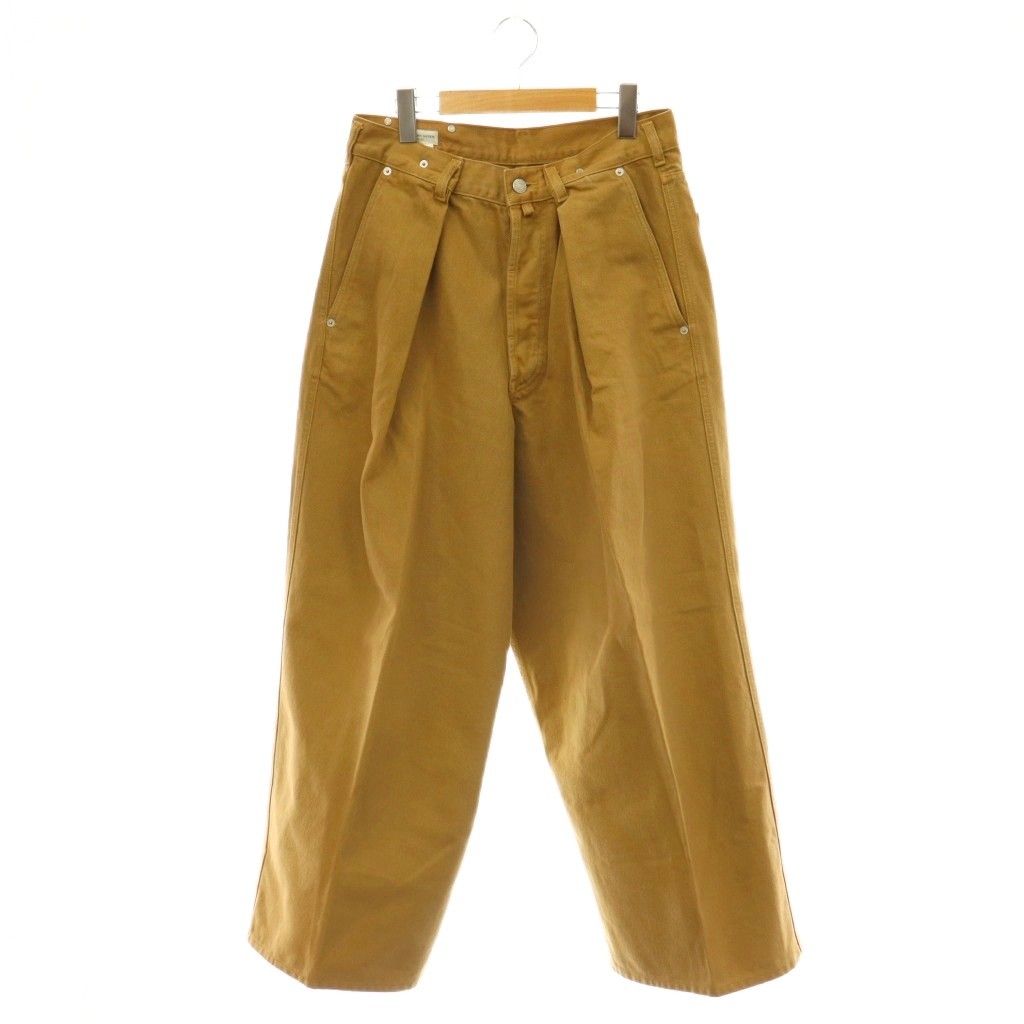 ドリスヴァンノッテン DRIES VAN NOTEN パンツ ワイド ボタンフライ 30 キャメル /DO ■GY50