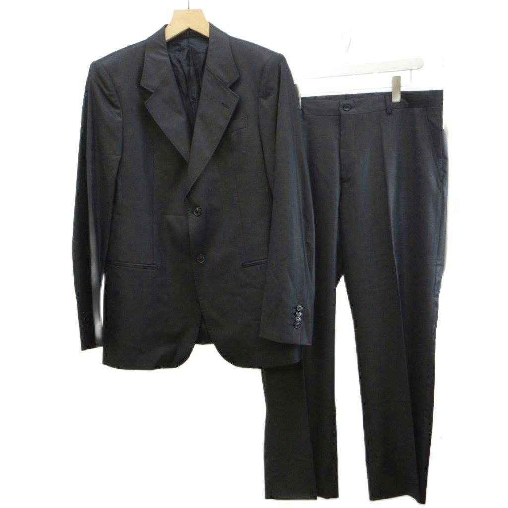 ジョルジオアルマーニ GIORGIO ARMANI JOSH LINE スーツ フォーマル ウール 54 ダークグレー 2B シングルブレスト 長袖 イタリア製 /PP ■GY50