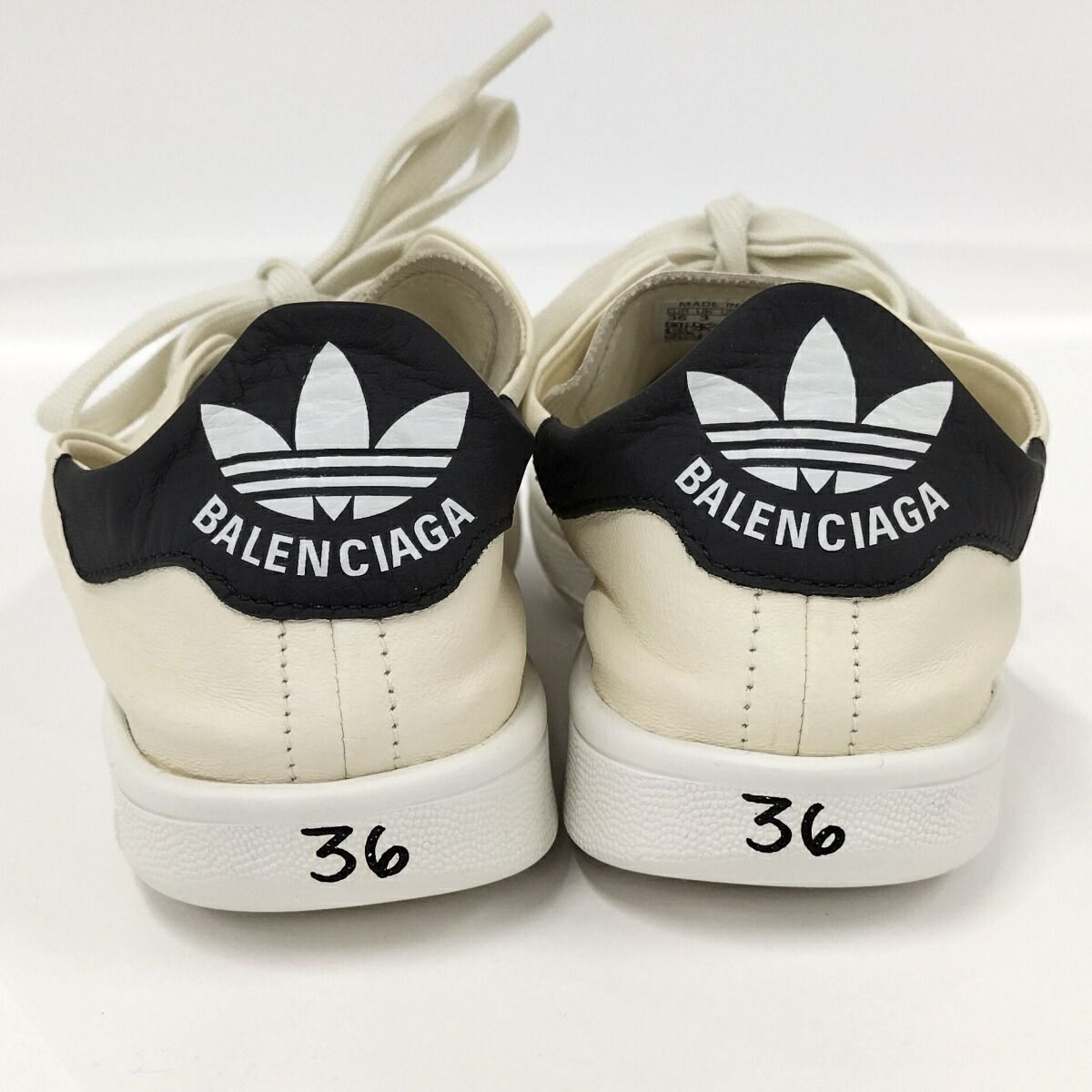 BALENCIAGA ADIDAS スタンスミス スニーカー レディース ブラック 22.5