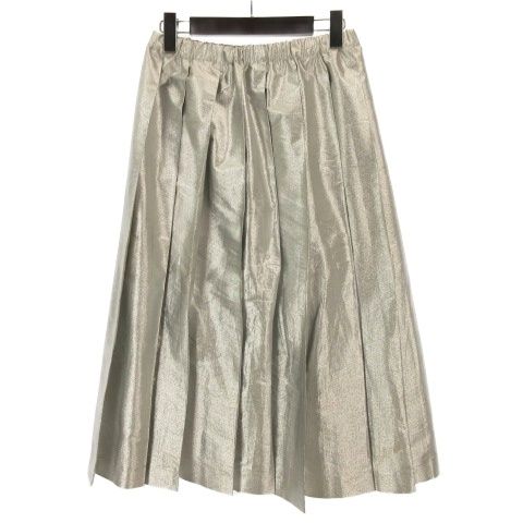 トリコ コムデギャルソン プリーツスカート メタリック ゴールド トリココムデギャルソン tricot COMME des GARCONS ボックスプリーツ