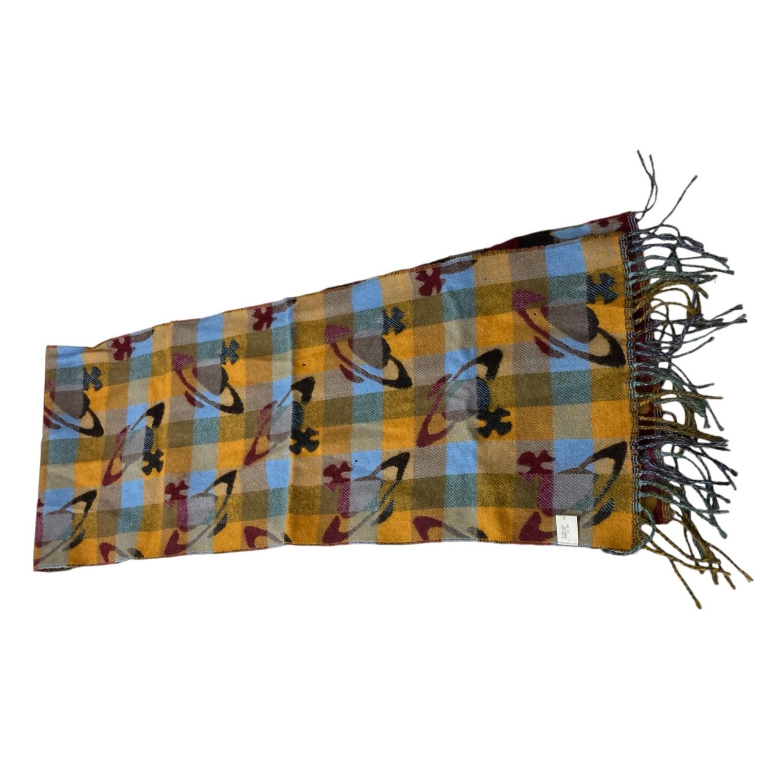 Vivienne Westwood マフラー オーブ柄 186005 現状品 Vivienne Westwood ヴィヴィアンウエストウッド