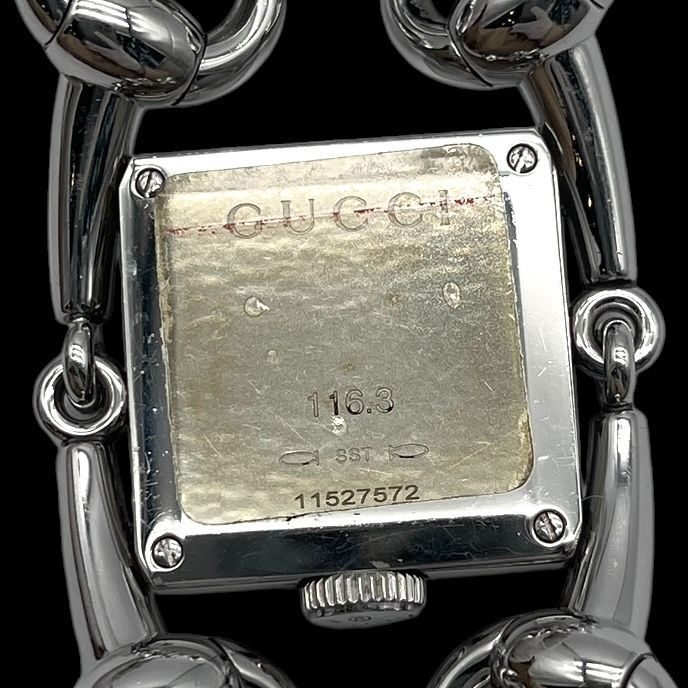 新品電池 稼働品 GUCCI グッチ シニョーリア レディース腕時計 シェル