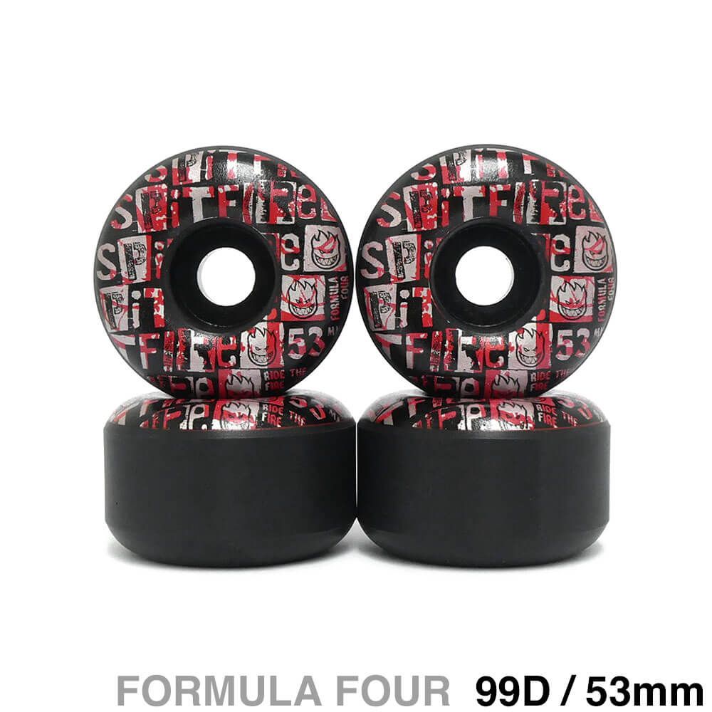 SPITFIRE WHEEL スピットファイヤー ウィール FORMULA FOUR（F4）99D RADIALS RANSOM 黒 53mm　スケートボード スケボー