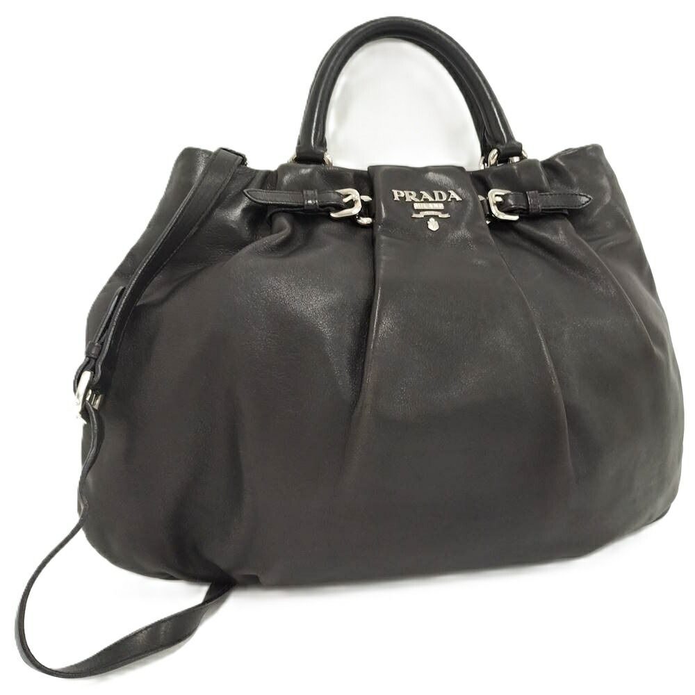 PRADA ２WAYバッグ レザー ブラック 40,612円