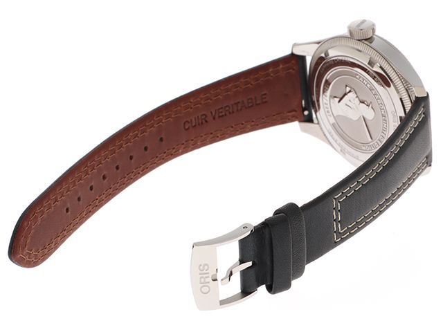 ORIS オリス ウォッチ ハンク・アーロンリミテッドエディション 時計 01 754 7785 7081 腕時計_x000D_
 ステンレス/本革 ホワイト 自動巻き メンズ【中古】437 ORIS オリス ウォッチ ハンク・アーロンリミテッドエディション 時計