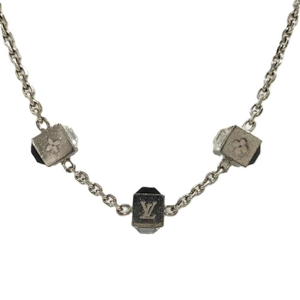 LOUIS VUITTON コリエ ギャンブル ネックレス メッキ シルバー M65232