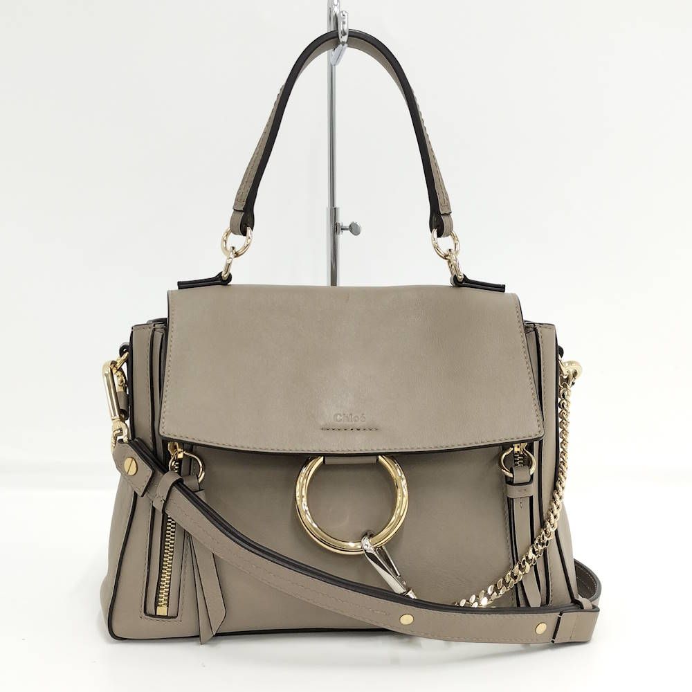 Chloe 2WAYバッグ レザー グレージュ
