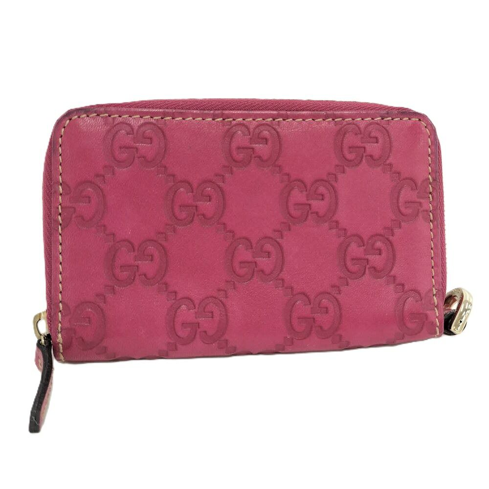 GUCCI コインケース レザー ピンク 162848