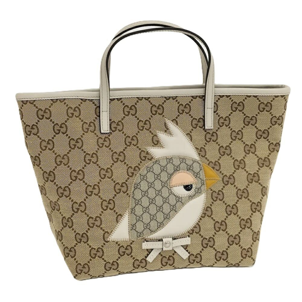 GUCCI トートバッグ パパガッロ オウム キャンバス ベージュ 271101