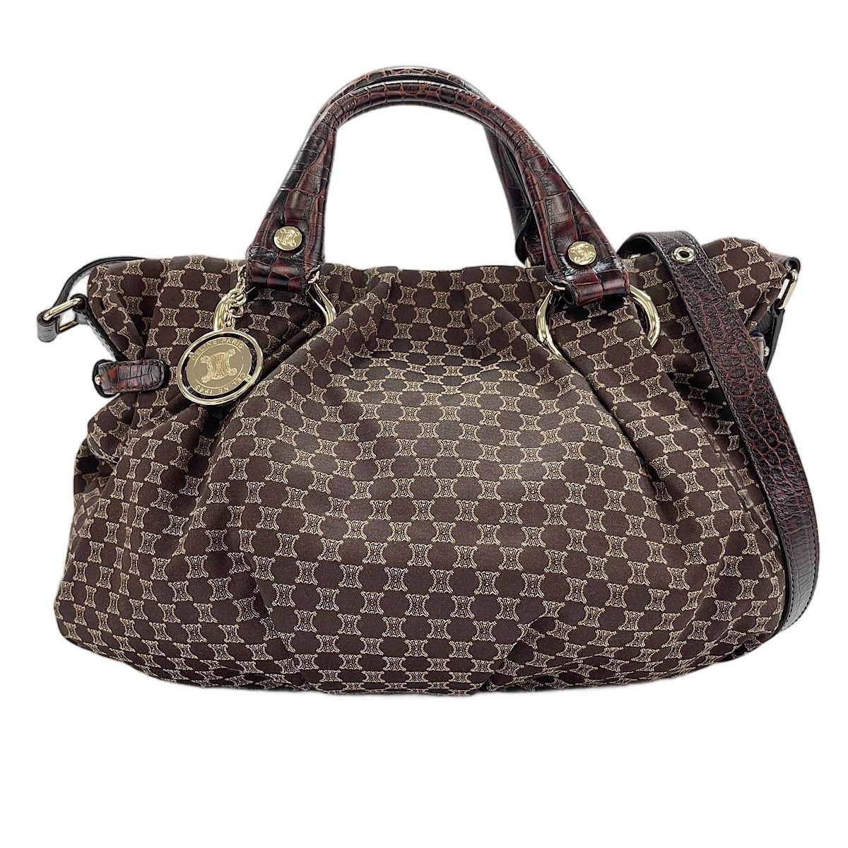 CELINE セリーヌ ハンドバッグ マカダム柄 ピロー 2WAY【中古】