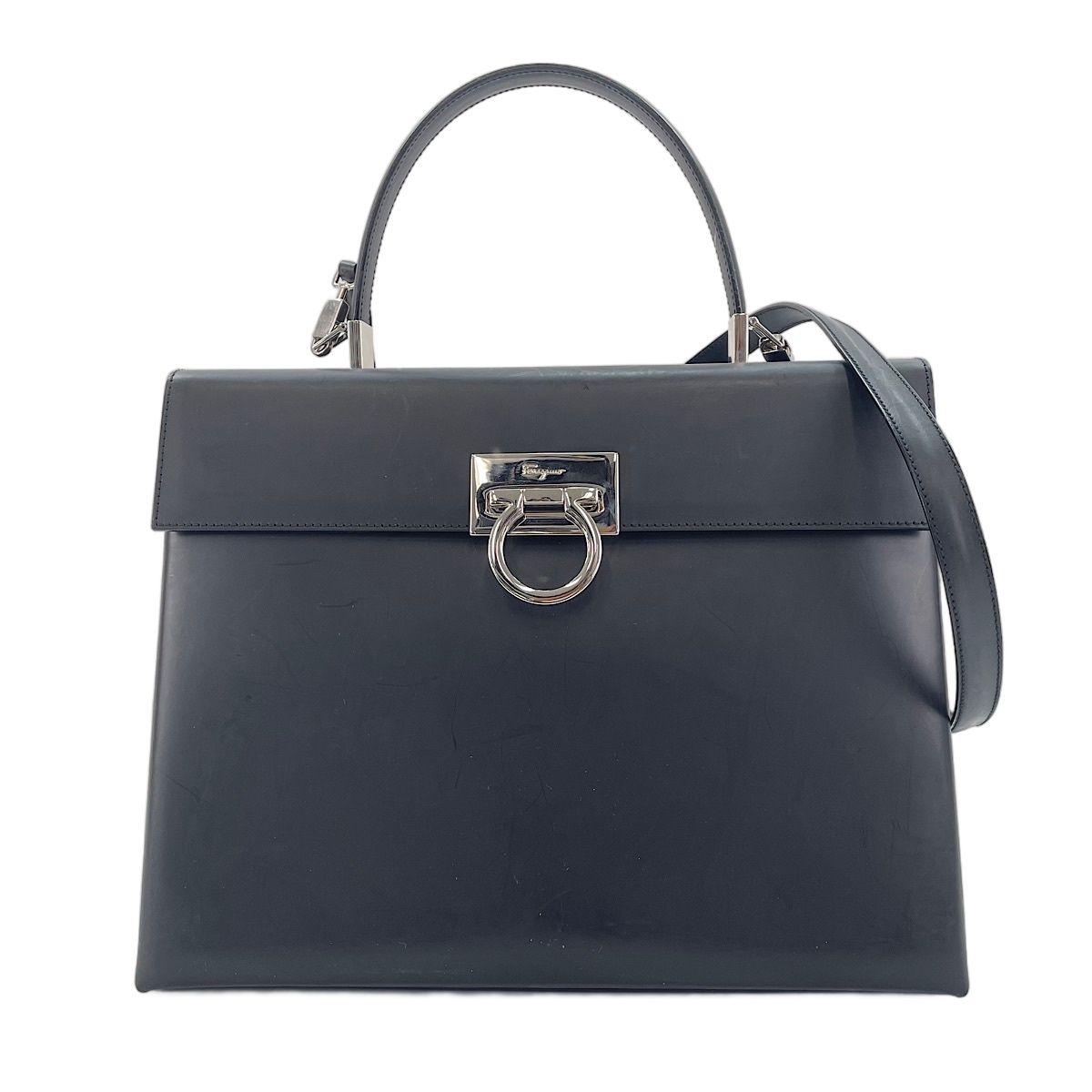 Salvatore Ferragamo サルヴァトーレフェラガモ ハンドバッグ 2WAY, ガンチーニ【中古】