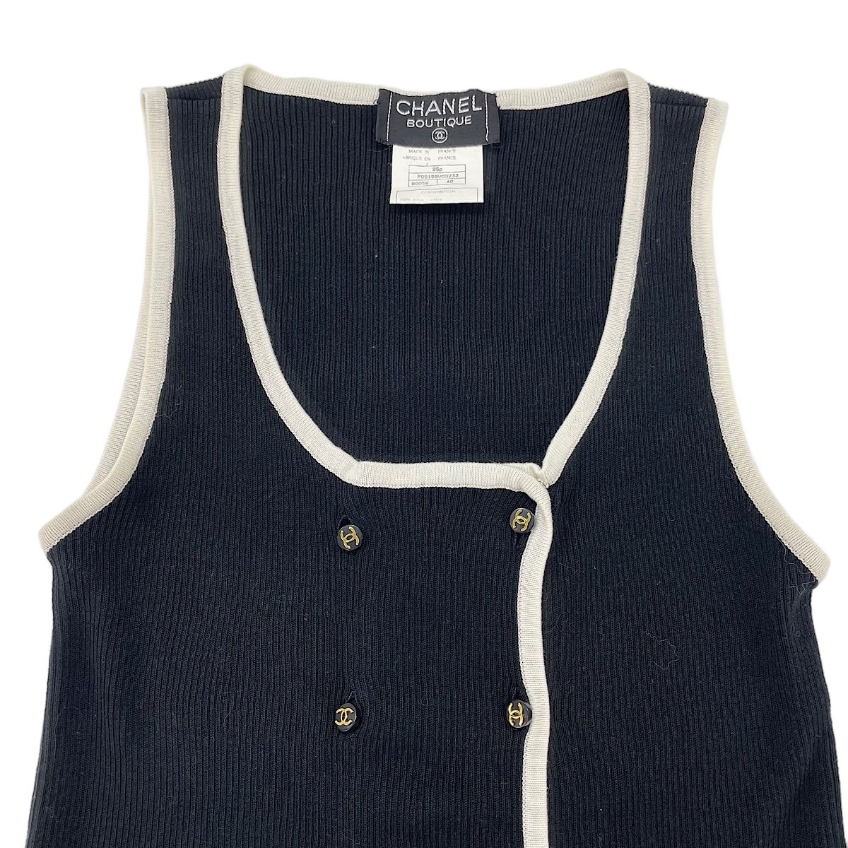 CHANEL シャネル タンクトップ ココボタン 40 【中古】 - メルカリ