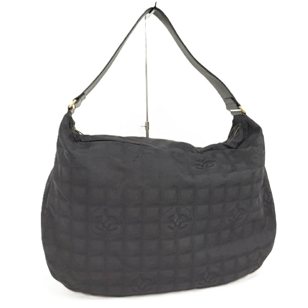 CHANEL ワンショルダーバッグ ニュートラベルライン ナイロンキャンバス ブラック