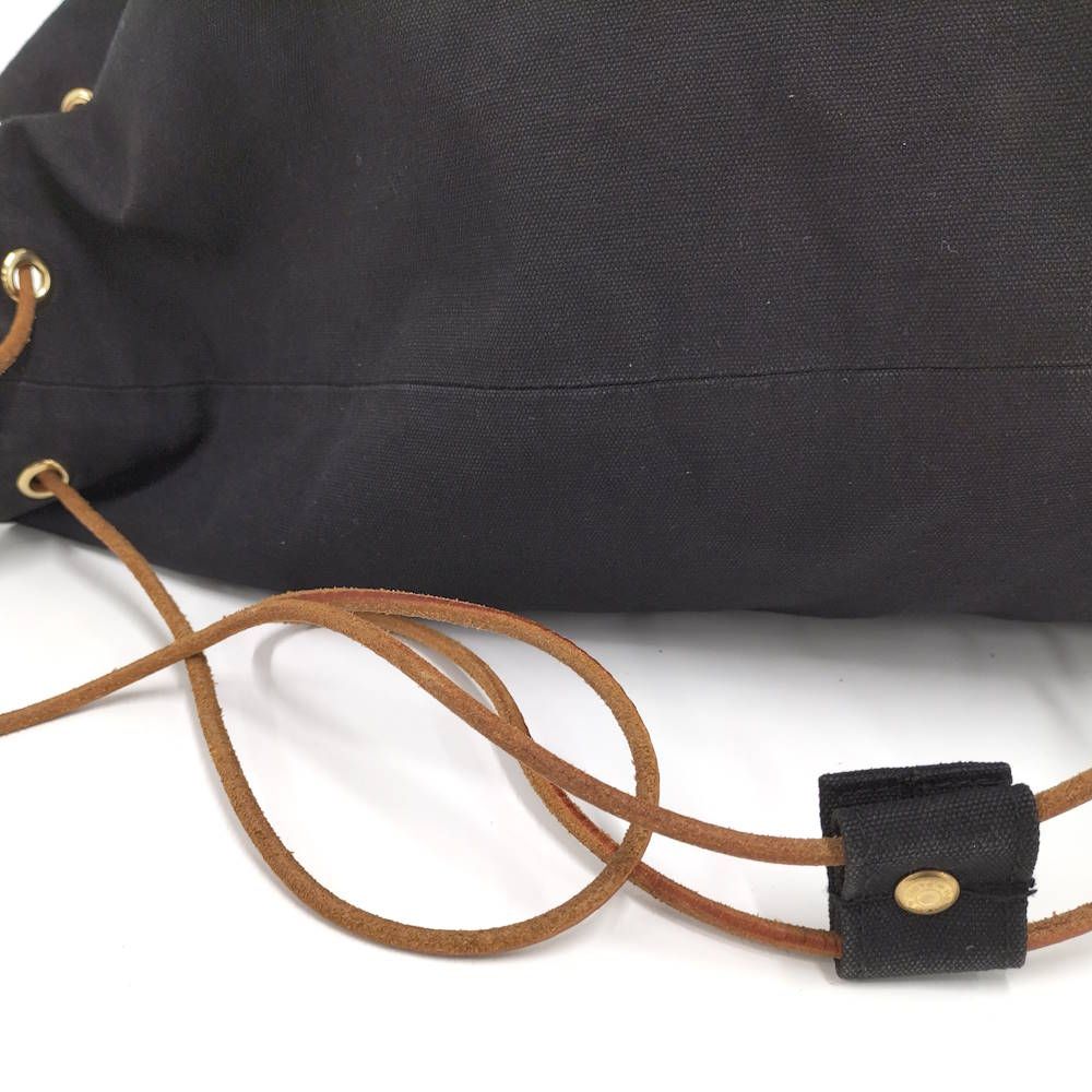HERMES ポロション ミミルGM ショルダーバッグ 巾着 キャンバス