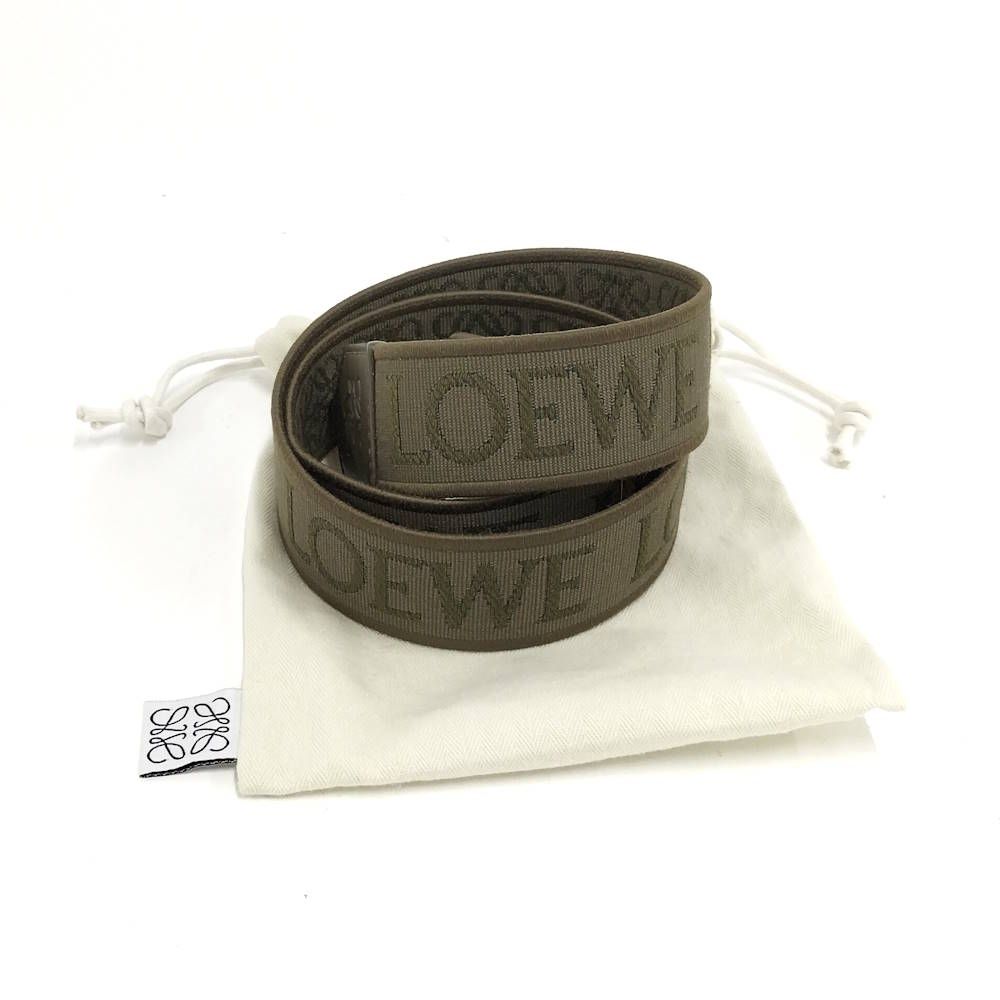LOEWE ショルダーストラップ ジャガード カーキ