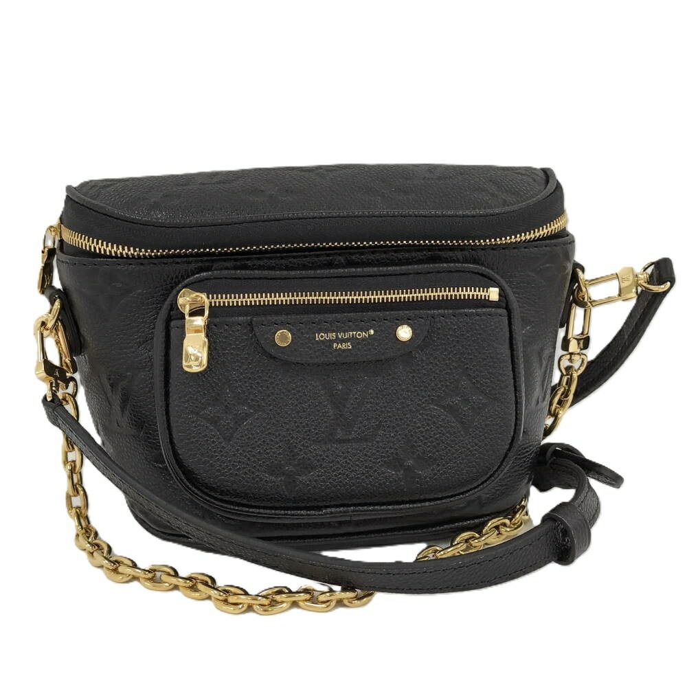 LOUIS VUITTON ミニバムバッグ ボディバッグ モノグラムアンプラント ブラック M46917 RFID