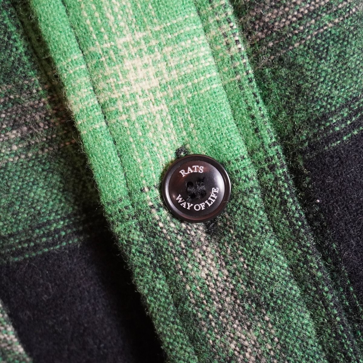 美品 25AW RATS ラッツ WOOL CHECK SHIRT JKT 長袖 チェック ウール 