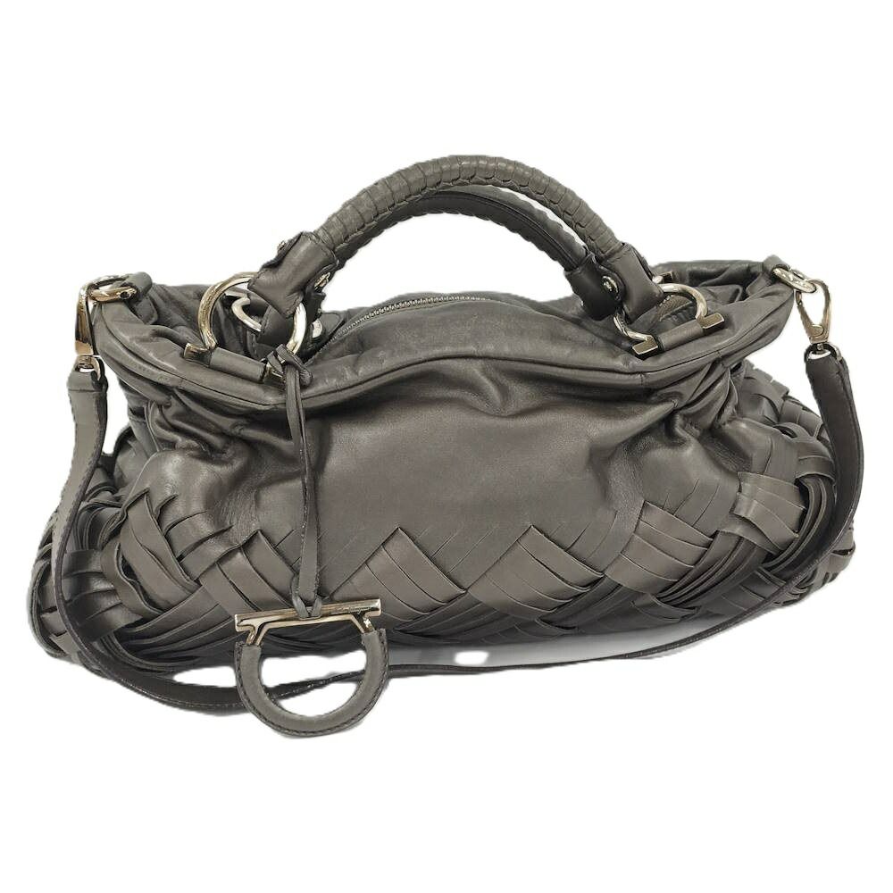 Ferragamo ２WAYバッグ レザー ブロンズ
