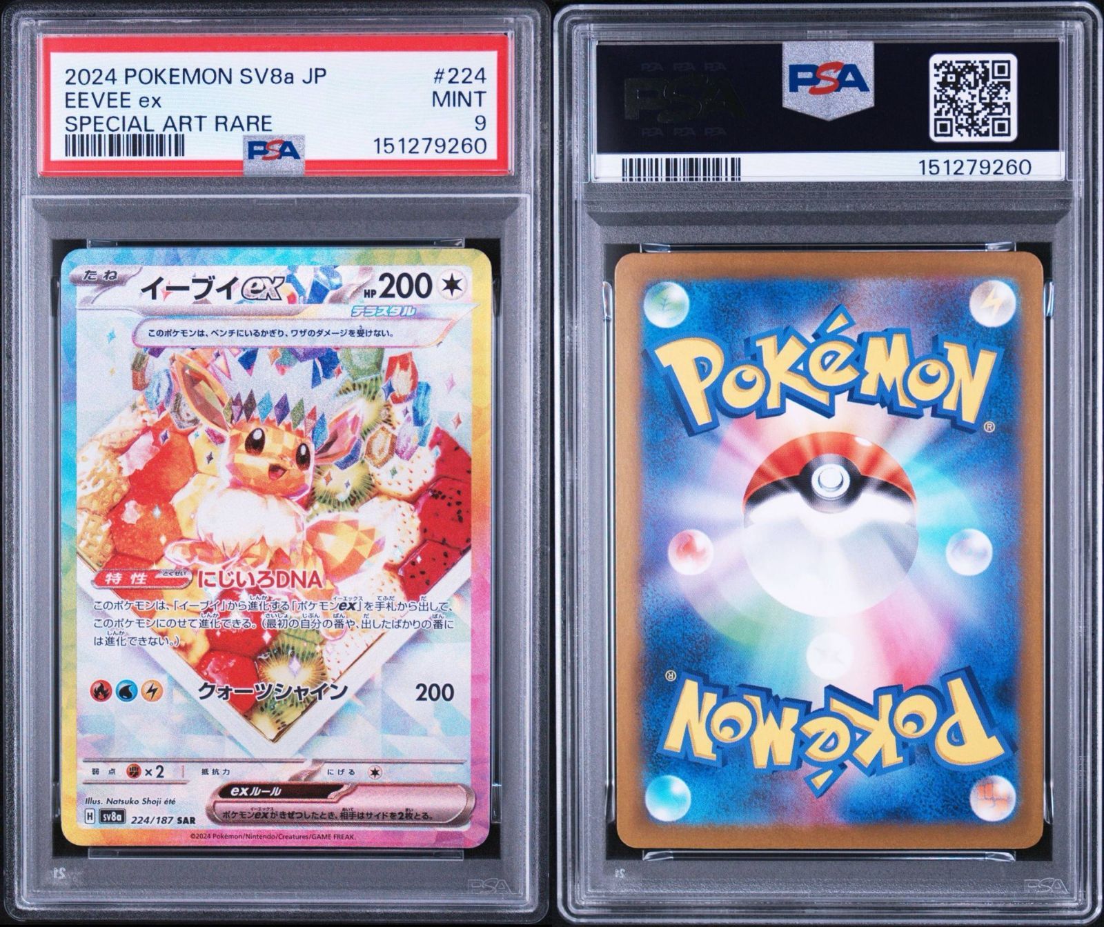 PSA9】テラスタルフェスex収録 イーブイex sv8a 224/187 SAR #9260