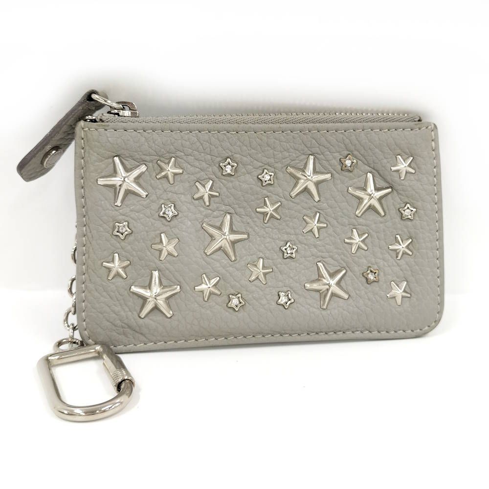 Jimmy Choo キーリング付 コインケース グレー レザー