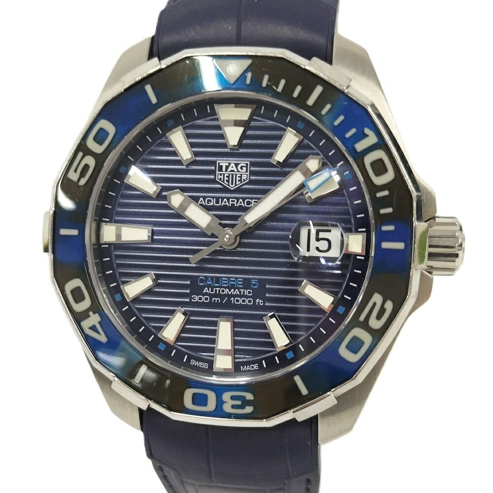 TAG Heuer アクアレーサー ラバーベルト 自動巻き ネイビー文字盤 WAY201P
