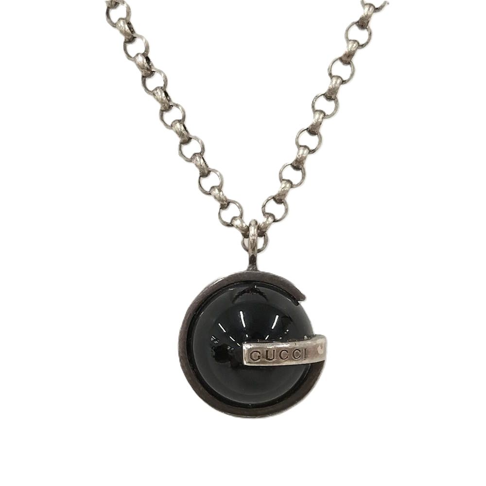 GUCCI オニキス ボール ネックレス