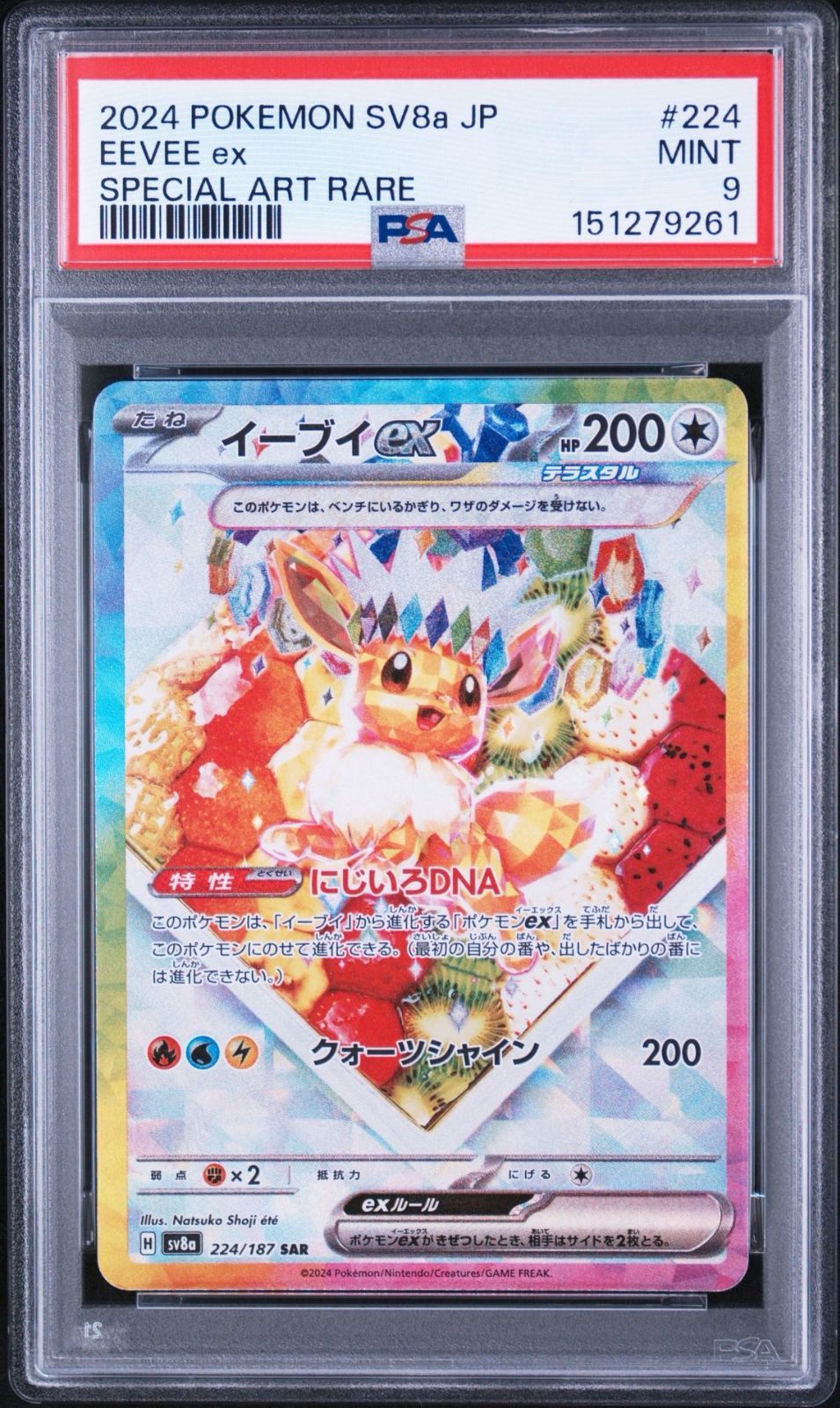 PSA9】テラスタルフェスex収録 イーブイex sv8a 224/187 SAR #9261