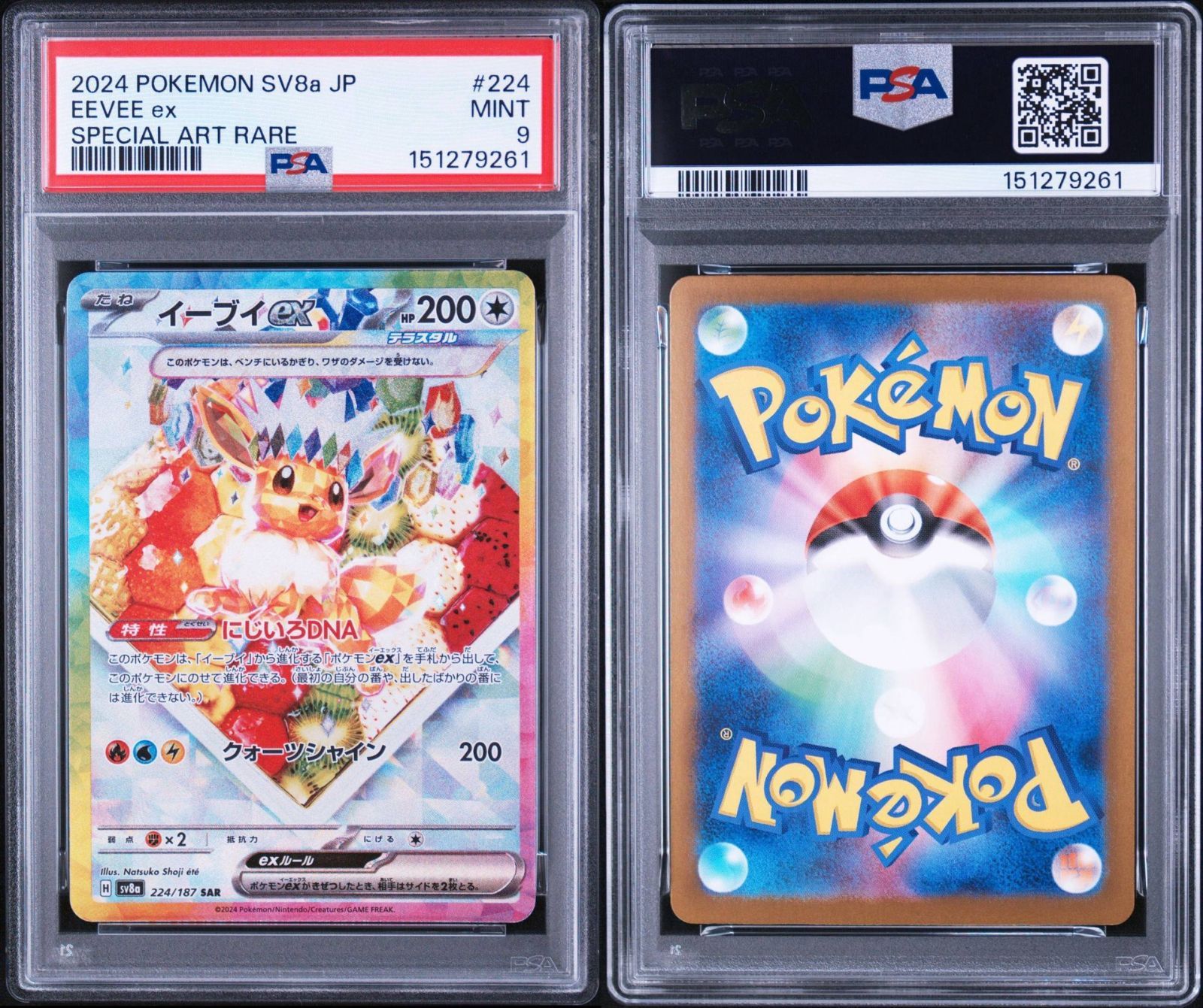 PSA9】テラスタルフェスex収録 イーブイex sv8a 224/187 SAR #9261