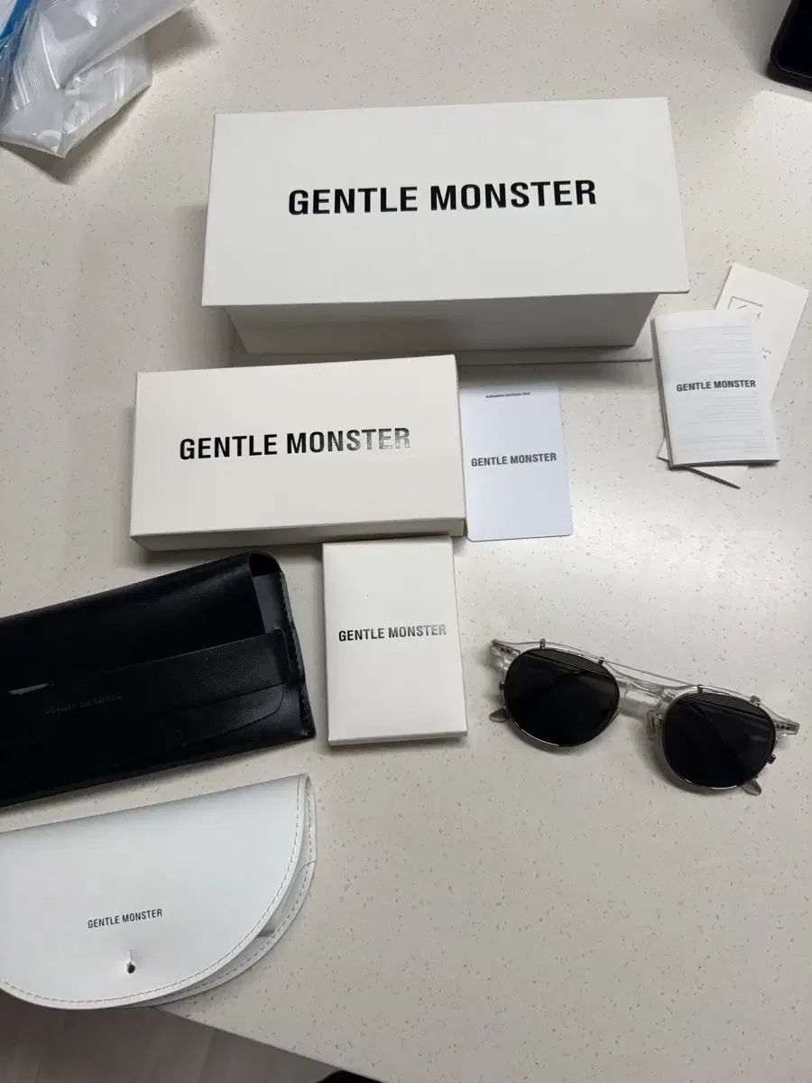 GENTLE MONSTER (ジェントルモンスター) コズモ クリア + クリップオン フルセット