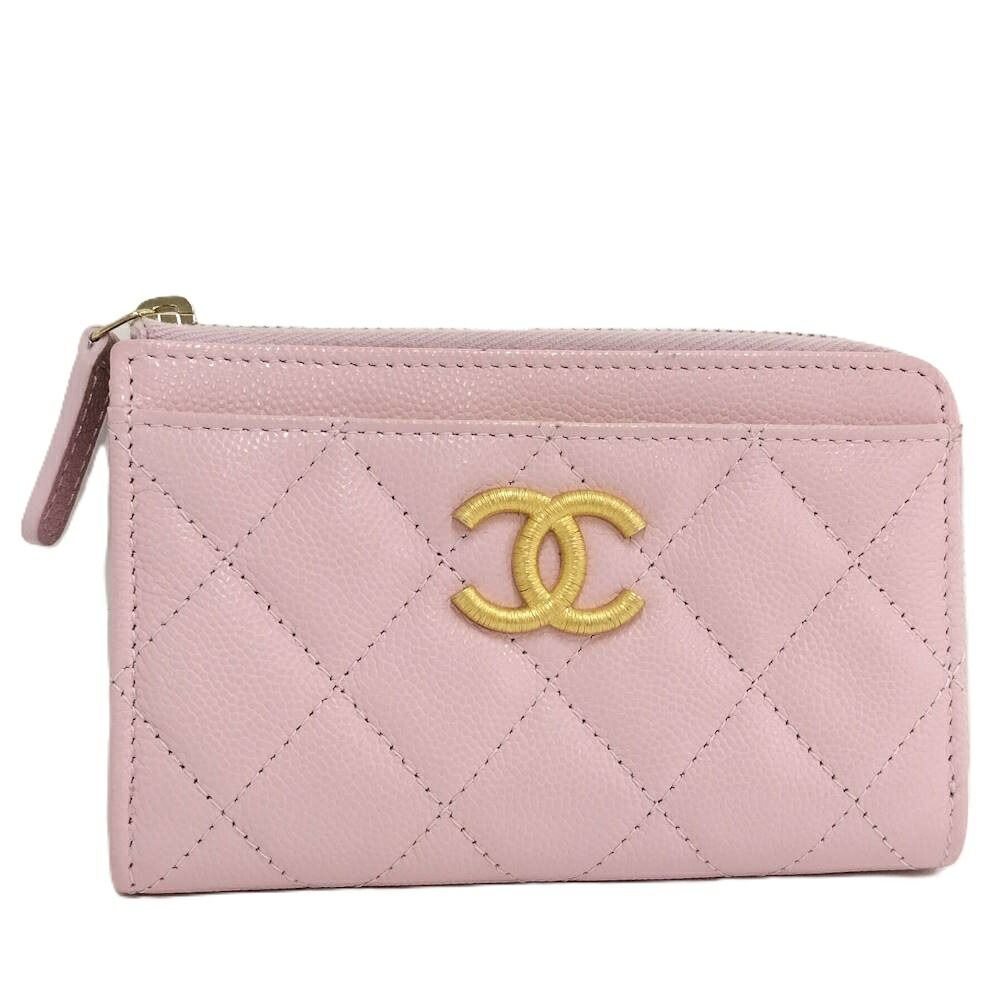 CHANEL フラグメントケース キャビアスキン ピンク AP4478 TGEON737