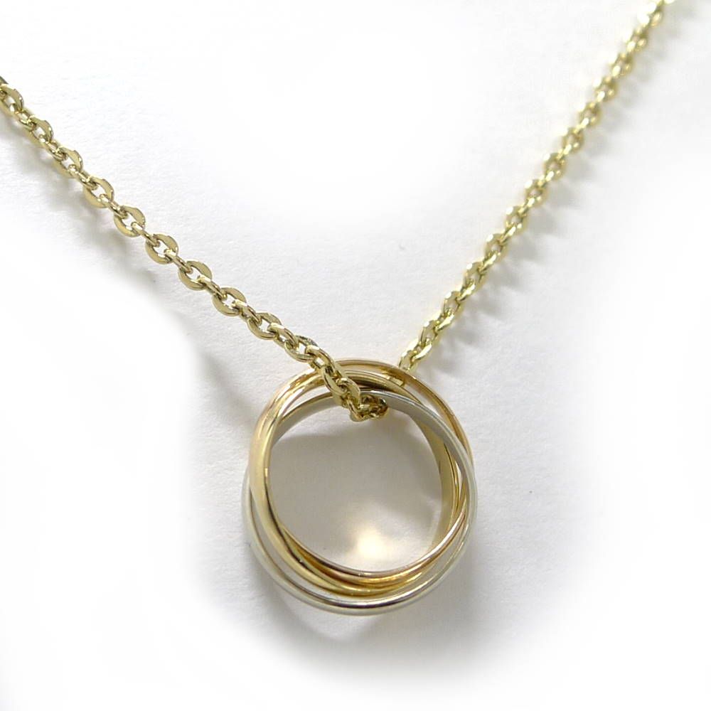 Cartier ネックレス ベビートリニティ 750WG YG PG K18WG YG PG スリーカラーゴールド 約3.5g