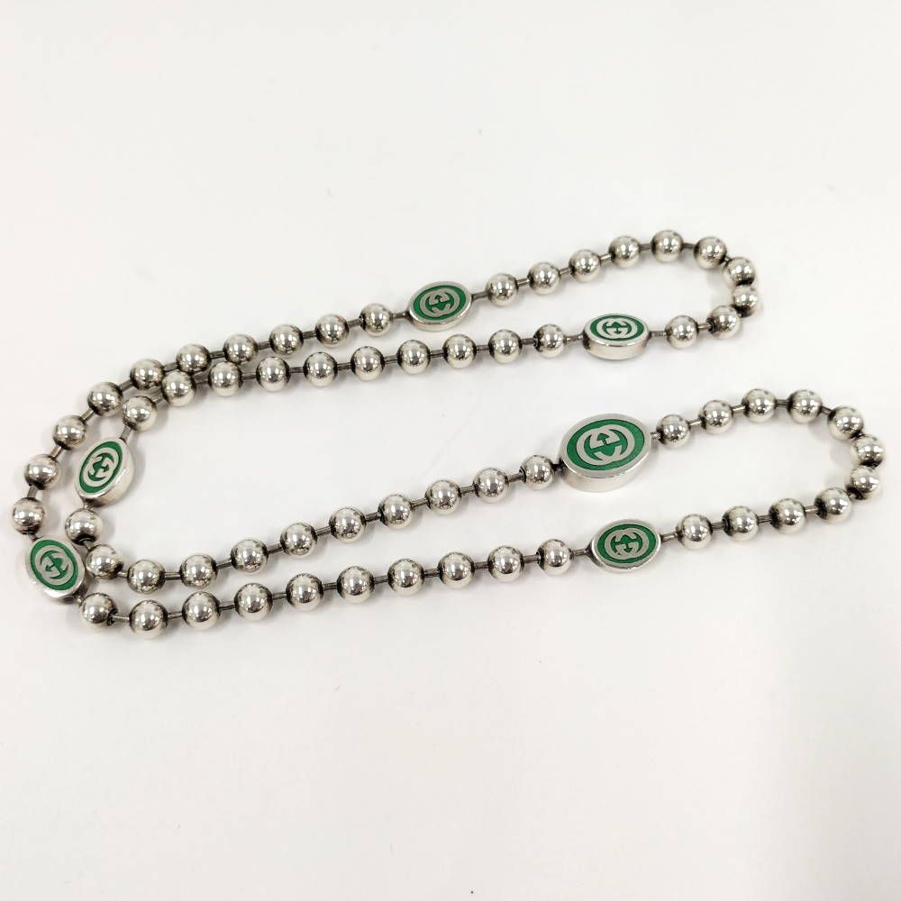 GUCCI インターロッキングG ボールチェーン ネックレス