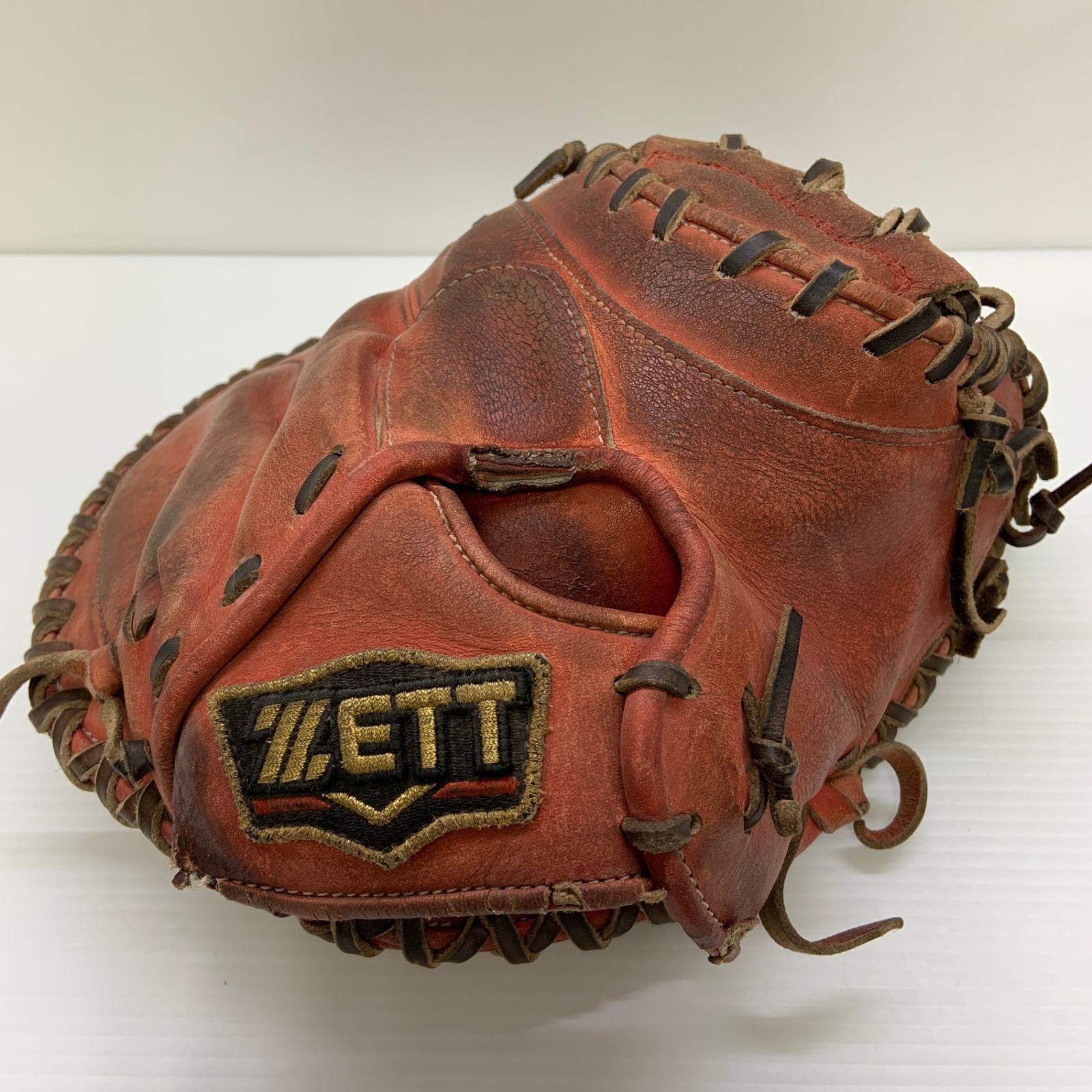 ゼット ZETT 硬式 大人 一般 キャッチャーミット 捕手 グローブ グラブ 右投げ 中古品 野球 9026