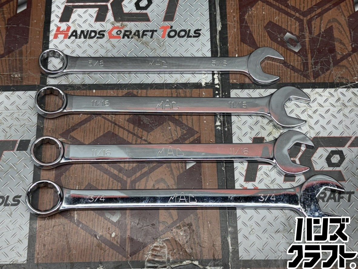 〇【送料無料】【中古】マックツールズ CL242/222/202 コンビネーションレンチ インチレンチ 4点セット【ハンズクラフト佐賀】