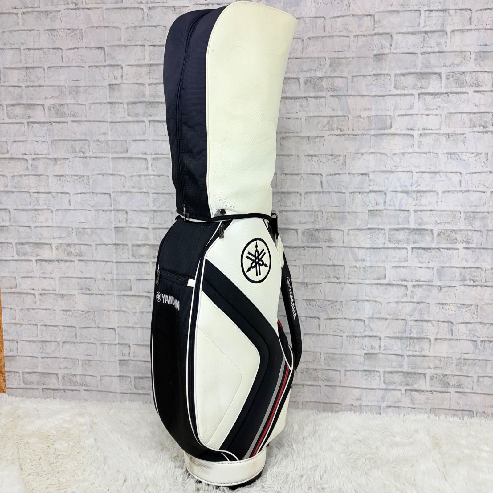 メルカリ祭限定特価【 golf 】良配色キャディバッグ　ゴルフバッグ YAMAHA ヤマハ キャディバッグ ゴルフバッグ golf ホワイト 白 - メルカリ