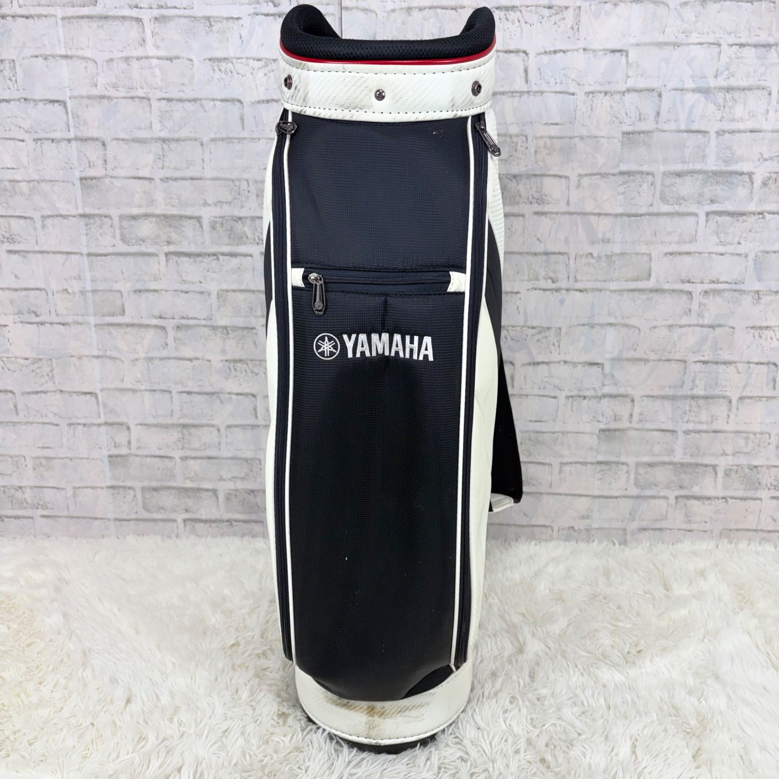 YAMAHA ヤマハ キャディバッグ ゴルフバッグ golf ホワイト 白 - メルカリ