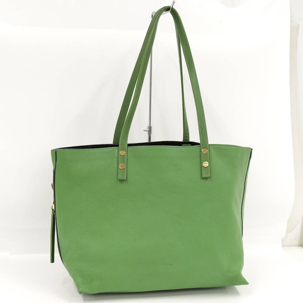 Chloe トートバッグ レザー グリーン