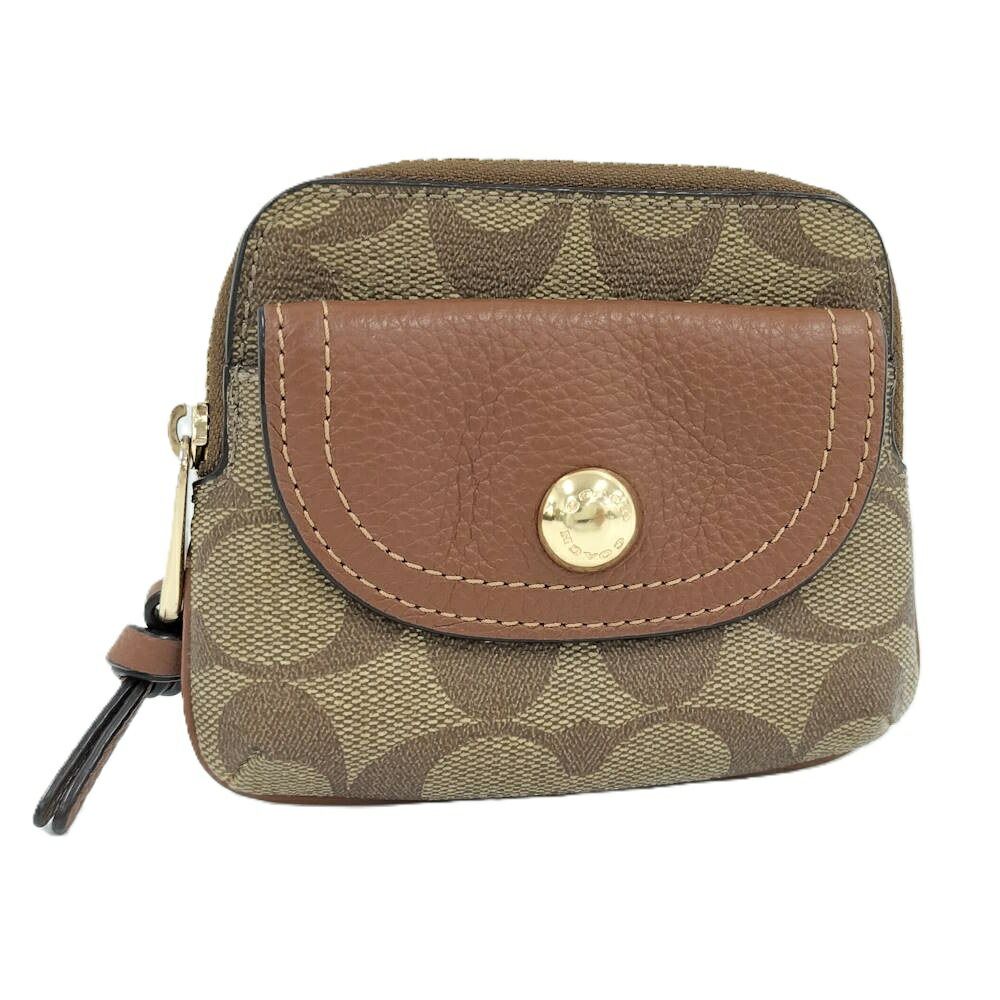 COACH ペニーカードケース シグネチャー柄 C0209 コインケース キーリング
