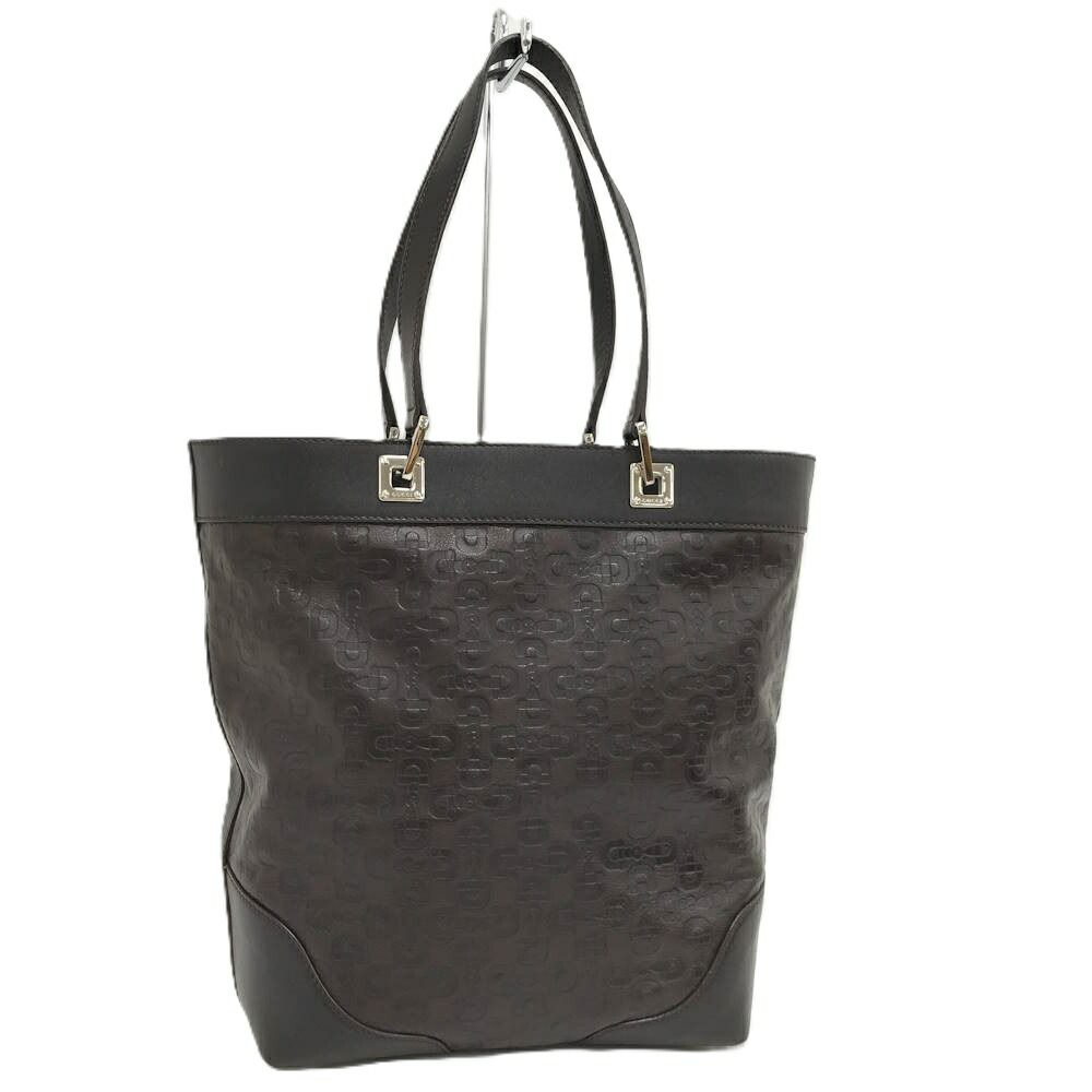 GUCCI グッチビットレイアウト トートバッグ レザー ブラック 272377