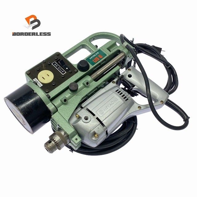 ☆中古品☆ HITACHI 日立工機 100V 6.5mm 磁気ドリルスタンド US6 本体+マグネットボール盤 磁気ボール盤130426